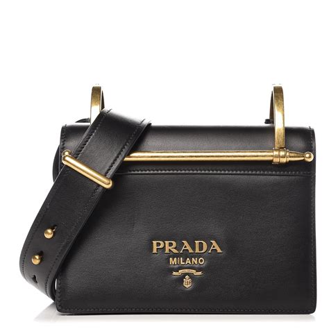 prada pattina nero|Black Patent Leather Shoulder Bag With Flap .